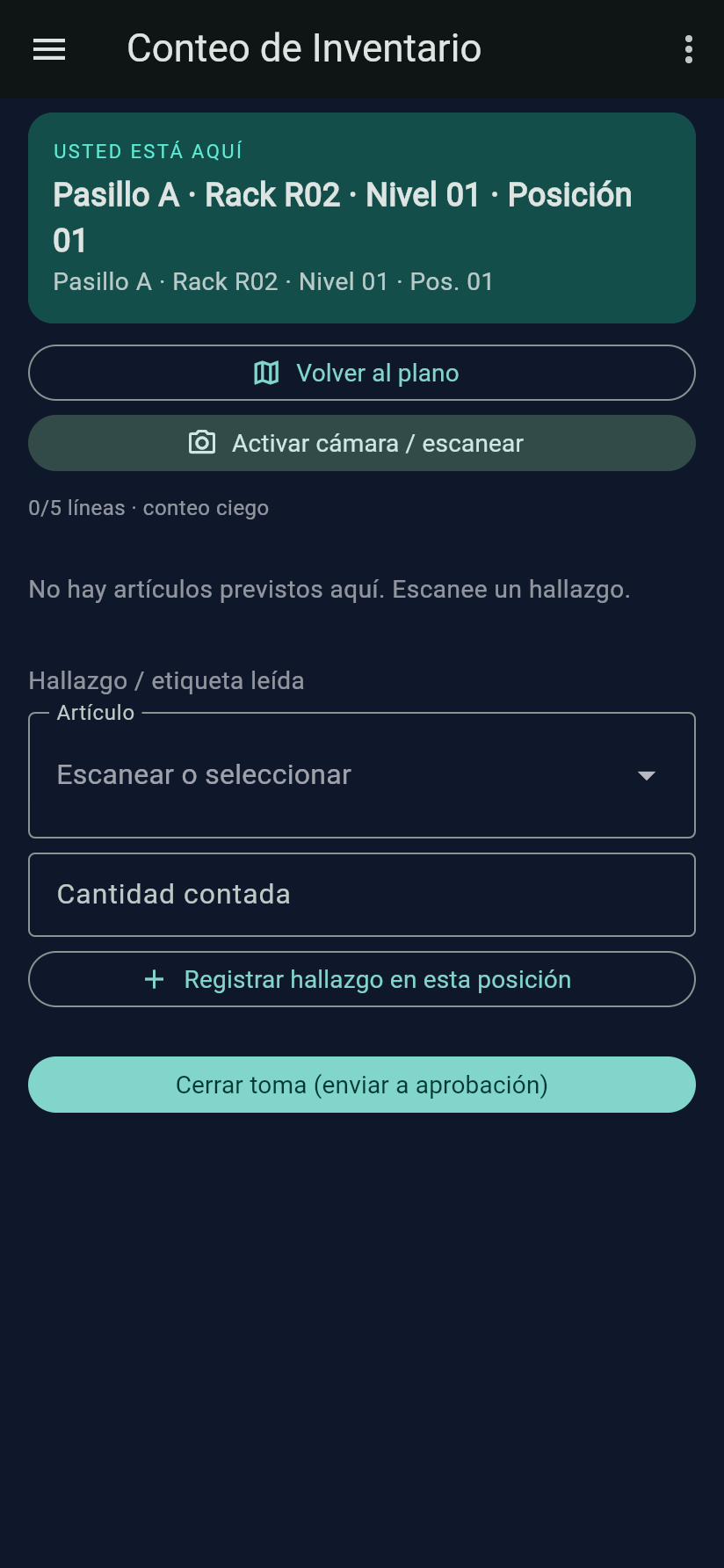 5 · Modo conteo