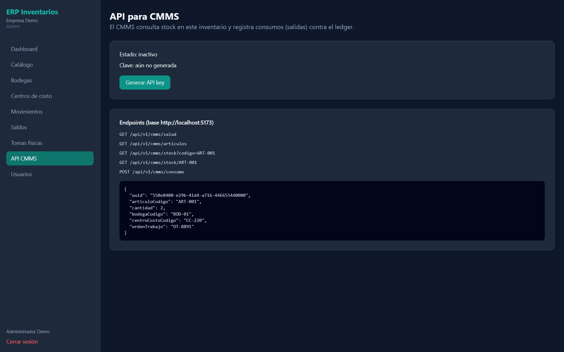 Print 11 · API CMMS